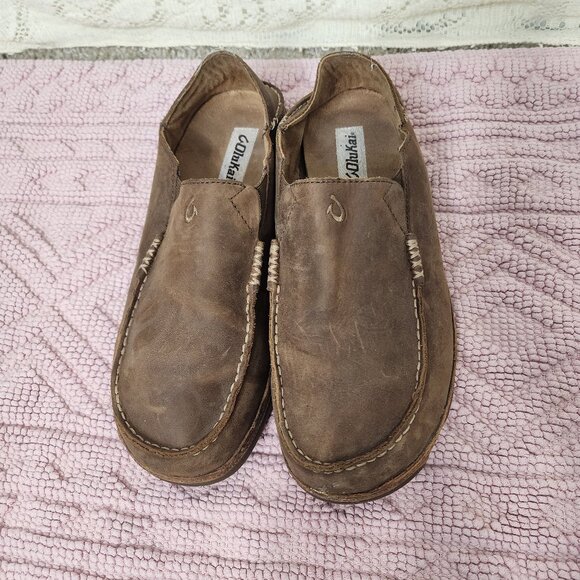 Mens olukai leather shoes size 10